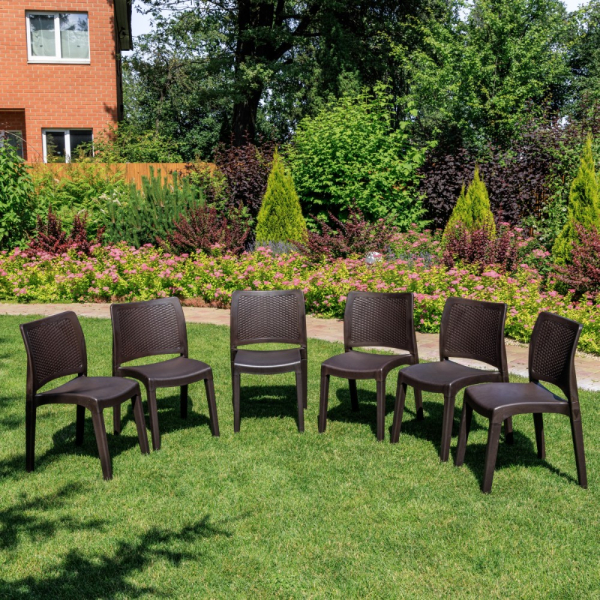 Комплект обеденных стульев Royal Family JULY (6 шт.) коричневый